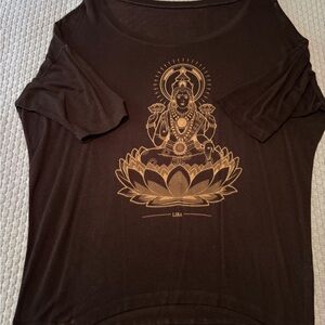 Lira Brown Gold Graphic Tee Relaxed Fit